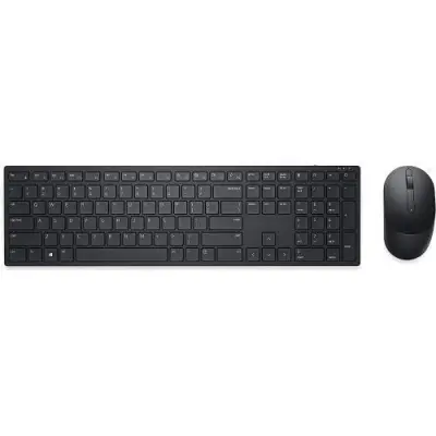 Kit Wireless Tastatura Dell KM3322W, Layout RO, USB, Black + Mouse optic, USB, Black