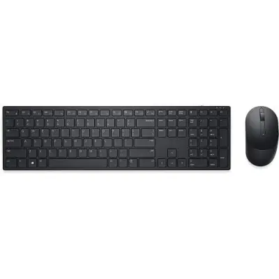 Kit Wireless Tastatura Dell KM3322W, USB, Black + Mouse optic, USB, Black