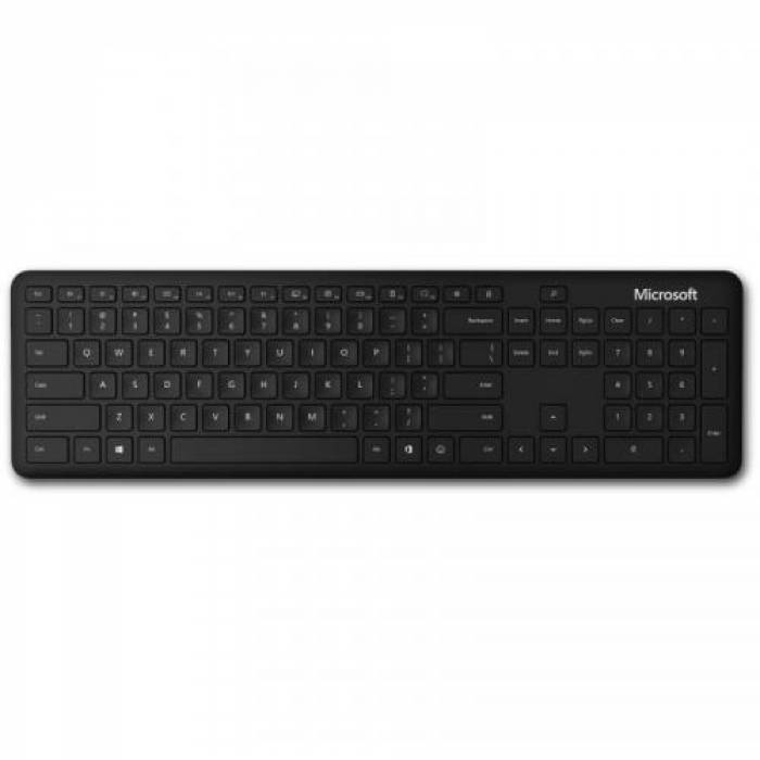 Kit Wireless Tastatura Microsoft QHG-00021, Bluetooth, Black + Mouse optic, Bluetooth, Black