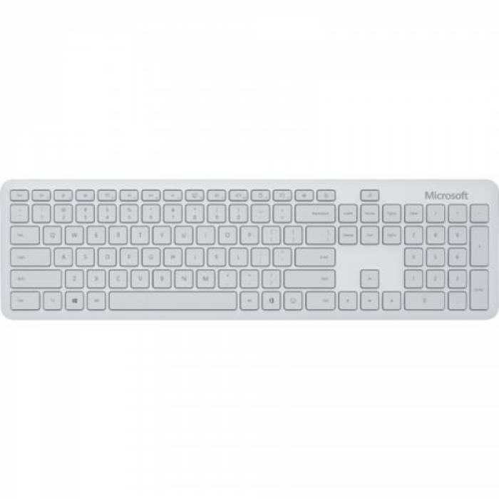 Kit wireless Tastatura Microsoft, USB, Black + Mouse optic, USB, Glacier