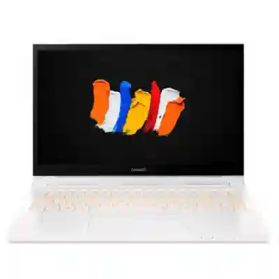 Laptop 2-in-1 Acer ConceptD 3 Ezel CC314-73G, 14 inch Touch, Intel Core i5-11400H, RAM 16GB, SSD 512GB, nVidia GeForce RTX 3050 Ti 4GB, Windows 11, White