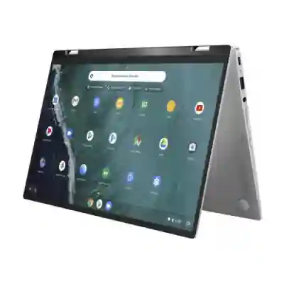Laptop 2-in-1 Asus ChromeBook Flip C434TA-AI0510, Intel Core m3-8100Y, 14inch Touch, RAM 4GB, eMMC 64GB, Intel HD Graphics 615, Chrome OS, Spangle Silver