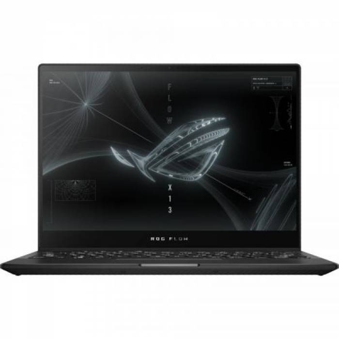 Laptop 2-in-1 ASUS ROG Flow X13 GV301RC-LI053W, AMD Ryzen 7 6800HS, 13.4inch Touch, RAM 16GB, SSD 512GB, nVidia GeForce RTX 3050 4GB , Windows 11, Off Black