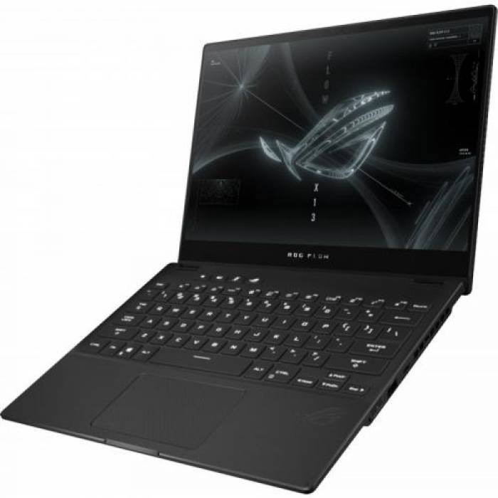 Laptop 2-in-1 ASUS ROG Flow X13 GV301RC-LI053W, AMD Ryzen 7 6800HS, 13.4inch Touch, RAM 16GB, SSD 512GB, nVidia GeForce RTX 3050 4GB , Windows 11, Off Black