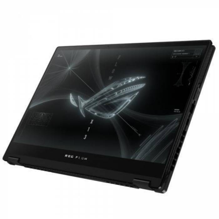 Laptop 2-in-1 ASUS ROG Flow X13 GV301RC-LJ051W, AMD Ryzen 7 6800HS, 13.4inch Touch, RAM 16GB, SSD 512GB, nVidia GeForce RTX 3050 4GB , Windows 11, Off Black