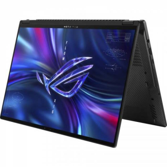 Laptop 2-in-1 ASUS ROG Flow X16 GV301RE-LI024W, Intel Core i9-13900H, 16inch Touch, RAM 32GB, SSD 2TB, nVidia GeForce RTX 4070 8GB, Windows 11, Off Black