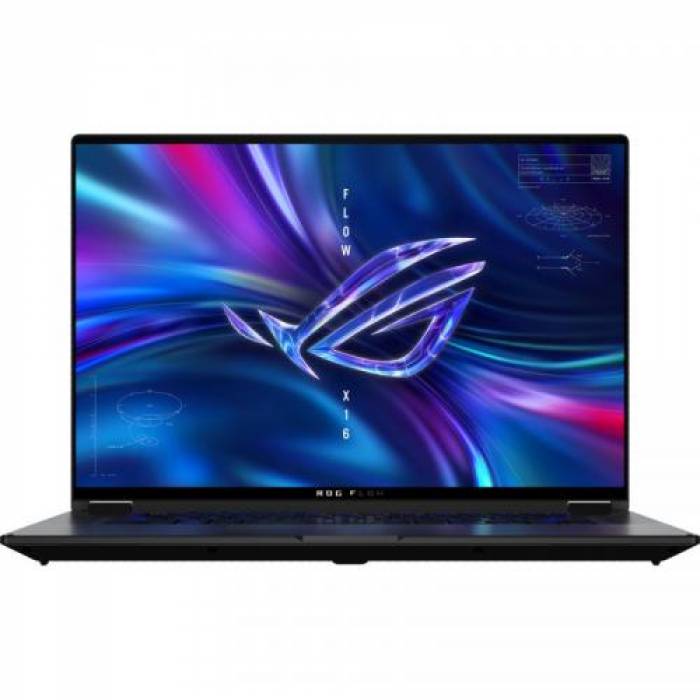 Laptop 2-in-1 ASUS ROG Flow X16 GV301RE-LI024W, Intel Core i9-13900H, 16inch Touch, RAM 32GB, SSD 2TB, nVidia GeForce RTX 4070 8GB, Windows 11, Off Black