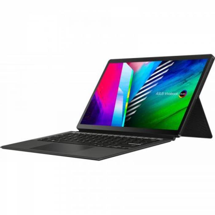 Laptop 2-in-1 ASUS Vivobook 13 Slate OLED T3300KA-LQ032W, Intel Pentium Silver N6000, 13.3inch Touch, DDR4X 8GB, SSD 256GB, Intel UHD Graphics, Windows 11 S, Black