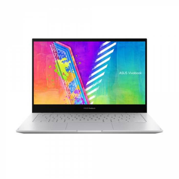 Laptop 2-in-1 ASUS Vivobook Flip 14 TP1401KA-EC022W, 14inch Touch, Intel Pentium Silver N6000, RAM 8GB, SSD 256GB, Intel UHD Graphics, Windows 11 S, Cool Silver