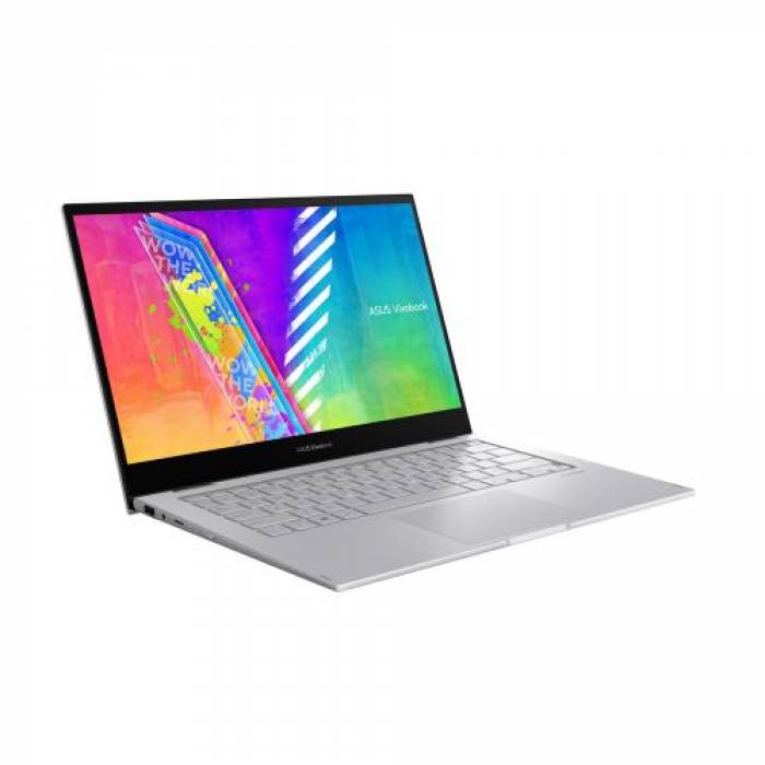 Laptop 2-in-1 ASUS Vivobook Flip 14 TP1401KA-EC022W, 14inch Touch, Intel Pentium Silver N6000, RAM 8GB, SSD 256GB, Intel UHD Graphics, Windows 11 S, Cool Silver