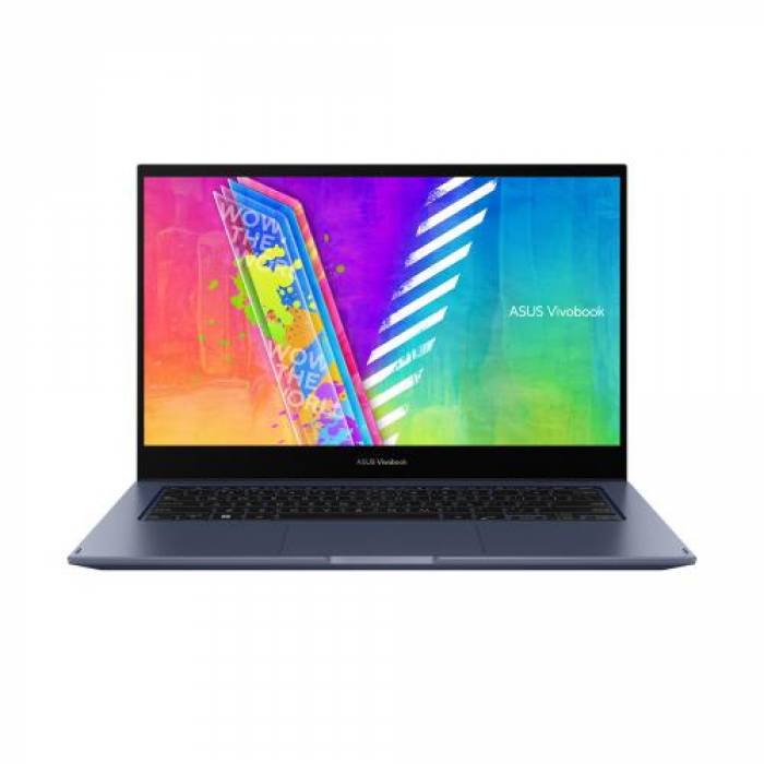 Laptop 2-in-1 ASUS Vivobook Flip 14 TP1401KA-EC062W, 14inch Touch, Intel Pentium Silver N6000, RAM 8GB, SSD 256GB, Intel UHD Graphics, Windows 11 S, Quiet Blue