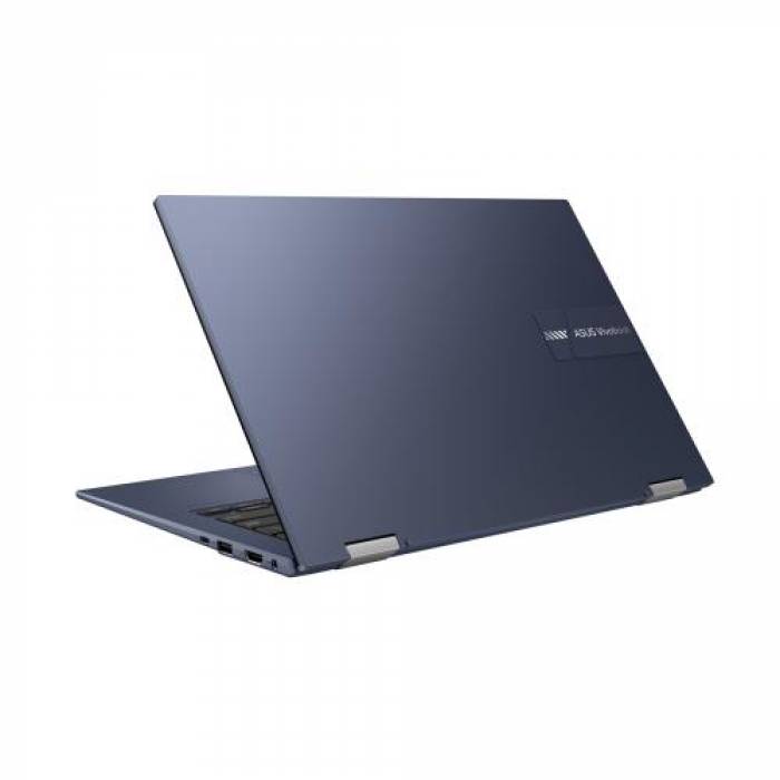 Laptop 2-in-1 ASUS Vivobook Flip 14 TP1401KA-EC062W, 14inch Touch, Intel Pentium Silver N6000, RAM 8GB, SSD 256GB, Intel UHD Graphics, Windows 11 S, Quiet Blue