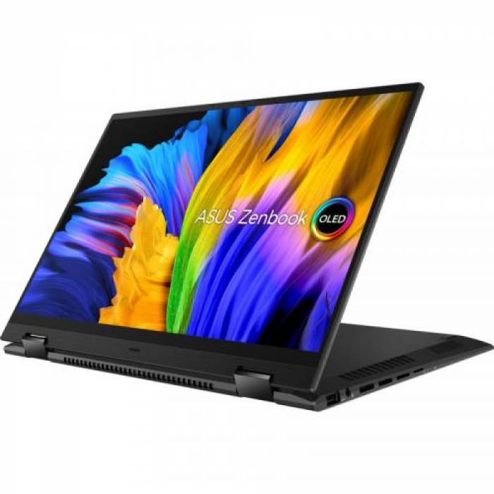 Laptop 2-in-1 ASUS ZenBook 14 Flip OLED UN5401QA-KN161X, AMD Ryzen 7 5800H, 14inch Touch, RAM 16GB, SSD 1TB, AMD Radeon Graphics, Windows 11 Pro, Jade Black