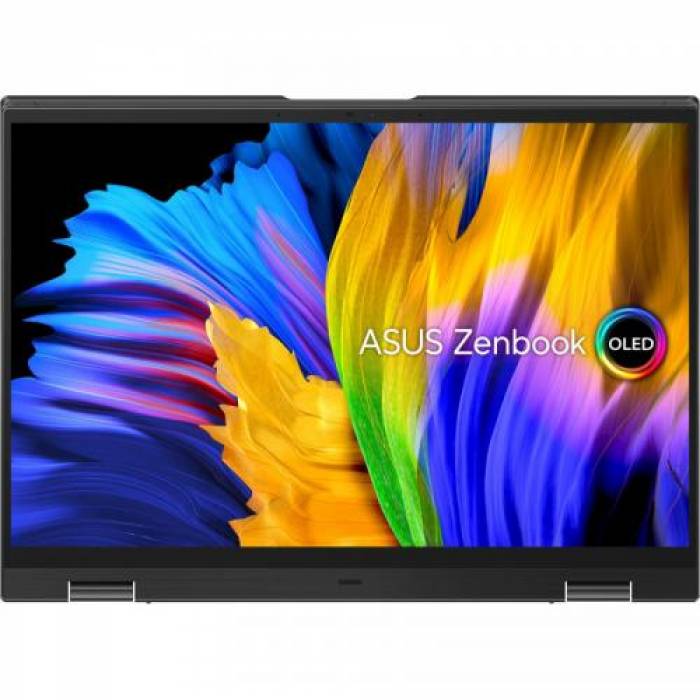 Laptop 2-in-1 ASUS ZenBook 14 Flip OLED UN5401QA-KN161X, AMD Ryzen 7 5800H, 14inch Touch, RAM 16GB, SSD 1TB, AMD Radeon Graphics, Windows 11 Pro, Jade Black