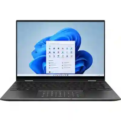 Laptop 2-in-1 ASUS ZenBook 14 Flip OLED UN5401QA-KN161X, AMD Ryzen 7 5800H, 14inch Touch, RAM 16GB, SSD 1TB, AMD Radeon Graphics, Windows 11 Pro, Jade Black