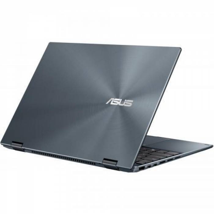 Laptop 2-in-1 ASUS ZenBook 14 Flip OLED UP5401EA-KN094X, Intel Core i7-1165G7, 14inch Touch, RAM 16GB, SSD 1TB, Intel Iris Xe Graphics, Windows 11 Pro, Pine Grey