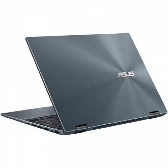 Laptop 2-in-1 ASUS Zenbook 14 Flip OLED UP5401EA-KN107X, Intel Core i7-1165G7, 14inch Touch, RAM 16GB, SSD 512GB, Intel Iris Xe Graphics, Windows 11 Pro, Pine Grey