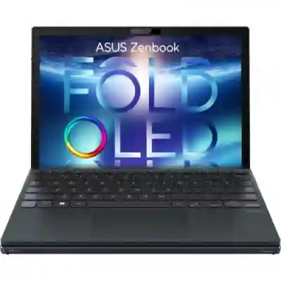 Laptop 2-in-1 ASUS ZenBook 17 Fold UX9702AA-MD007X, Intel Core i7-1250U, 17.3inch Touch, RAM 16GB, SSD 1TB, Intel Iris Xe Graphics, Windows 11 Pro, Tech Black