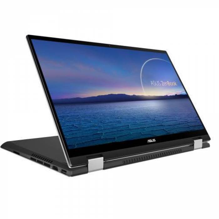 Laptop 2-in-1 Asus ZenBook Flip UX564EI-H2051W, Intel Core i7-1165G7, 15.6inch Touch, RAM 16GB, SSD 512GB + 32GB Intel Optane, nVidia GeForce GTX 1650 Ti 4GB, Windows 11, Mineral Grey