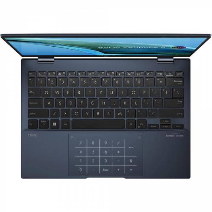 Laptop 2-in-1 ASUS ZenBook S 13 Flip OLED UP5302ZA-LX083W, Intel Core i5-1240P, 13.3inch Touch, RAM 16GB, SSD 512GB, Intel Iris Xe Graphics, Windows 11, Ponder Blue