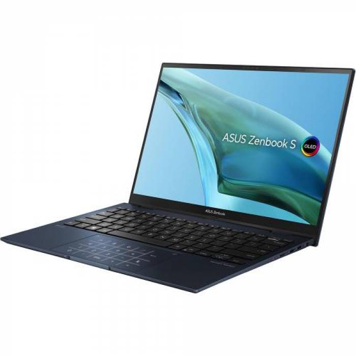 Laptop 2-in-1 ASUS ZenBook S 13 Flip OLED UP5302ZA-LX083W, Intel Core i5-1240P, 13.3inch Touch, RAM 16GB, SSD 512GB, Intel Iris Xe Graphics, Windows 11, Ponder Blue