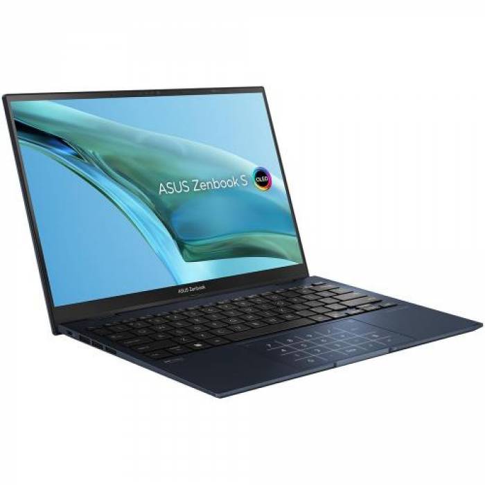 Laptop 2-in-1 ASUS ZenBook S 13 Flip OLED UP5302ZA-LX083W, Intel Core i5-1240P, 13.3inch Touch, RAM 16GB, SSD 512GB, Intel Iris Xe Graphics, Windows 11, Ponder Blue