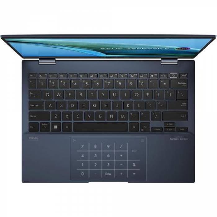 Laptop 2-in-1 ASUS ZenBook S 13 Flip OLED UP5302ZA-LX084X, Intel Core i7-1260P, 13.3inch Touch, RAM 16GB, SSD 1TB,  Intel Iris Xe Graphics, Windows 11 Pro, Ponder Blue