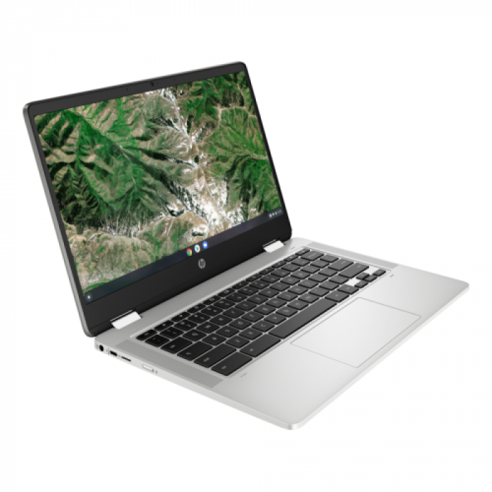 Laptop 2-in-1 HP Chromebooke x360 14a-ca0002nn, Intel Pentium Silver N5030, 14inch Touch, RAM 4GB, eMMC 128GB, Intel UHD Graphics 605, Chrome OS, Silver