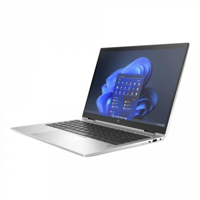 Laptop 2-in-1 HP Elite x360 830 G9, Intel Core i7-1255U, 13.3inch Touch, RAM 16GB, SSD 512GB, Intel Iris Xe Graphics, Windows 11 Pro, Silver