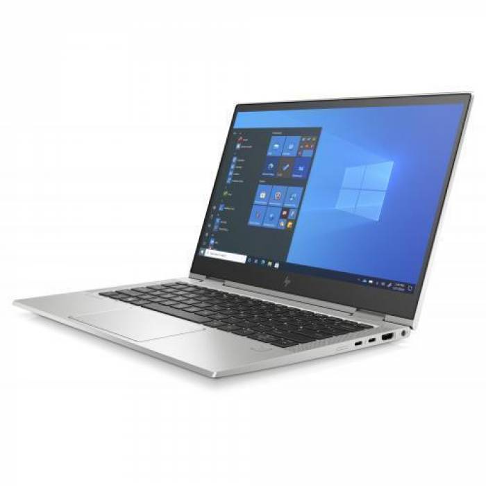 Laptop 2-in-1 HP EliteBook x360 830 G7, Intel Core i5-10210U, 13.3inch Touch, RAM 8GB, SSD 256GB, Intel UHD Graphics, Windows 10 Pro, Silver
