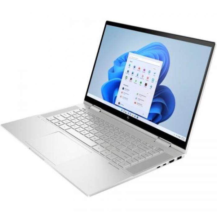 Laptop 2-in-1 HP ENVY x360 15-ew0014nn, 15.6inch Touch, Intel Core i7-1260P, RAM 16GB, SSD 1TB, Intel Iris Xe Graphics, Windows 11, Silver