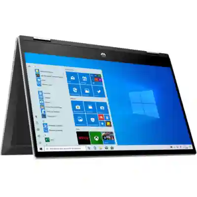 Laptop 2-in-1 HP Pavilion x360 14-dw1021na, Intel Core i7-1165G7, 14inch Touch, RAM 8GB, SSD 512GB, Intel Iris Xe Graphics, Windows 10, Natural Silver