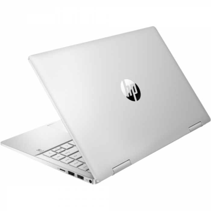 Laptop 2-in-1 HP Pavilion x360 14-ek0002nn, Intel Core i7-1255U, 14inch Touch, RAM 16GB, SSD 1TB, Intel Iris Xe Graphics, Windows 11, Natural Silver