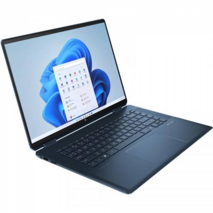 Laptop 2-in-1 HP Spectre x360 16-f1013nn, Intel Core i7-12700H, 16inch Touch, RAM 16GB, SSD 512GB, Intel Iris Xe Graphics, Windows 11, Nocturne Blue