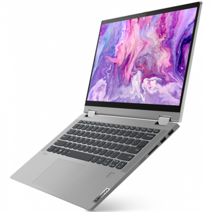 Laptop 2-in-1 Lenovo IdeaPad Flex 5 14ITL05, Intel Core i5-1135G7, 14inch Touch, RAM 8GB, SSD 512GB, Intel Iris Xe Graphics, Windows 11, Platinum Grey