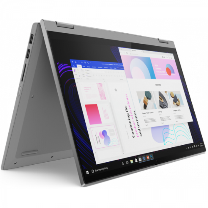 Laptop 2-in-1 Lenovo IdeaPad Flex 5 14ITL05, Intel Core i5-1135G7, 14inch Touch, RAM 8GB, SSD 512GB, Intel Iris Xe Graphics, Windows 11, Platinum Grey