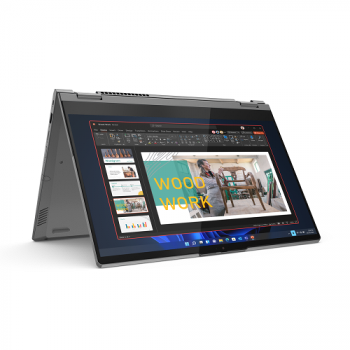 Laptop 2-in-1 Lenovo ThinkPad 14S Yoga Gen2 IAP, Intel Core i5-1235U, 14inch Touch, RAM 8GB, SSD 512GB, Intel Iris Xe Graphics, Windows 11 Pro, Mineral Grey