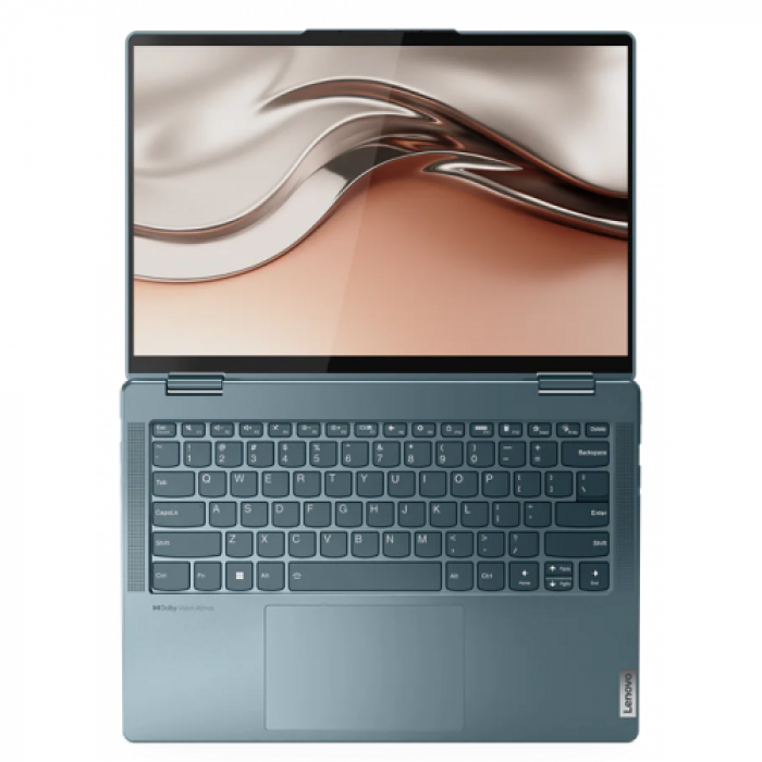 Laptop 2-in-1 Lenovo Yoga 7 14ARB7, AMD Ryzen 5 6600U, 14inch Touch, RAM 16GB, SSD 512GB, AMD Radeon Graphics 680M, Windows 11, Stone Blue