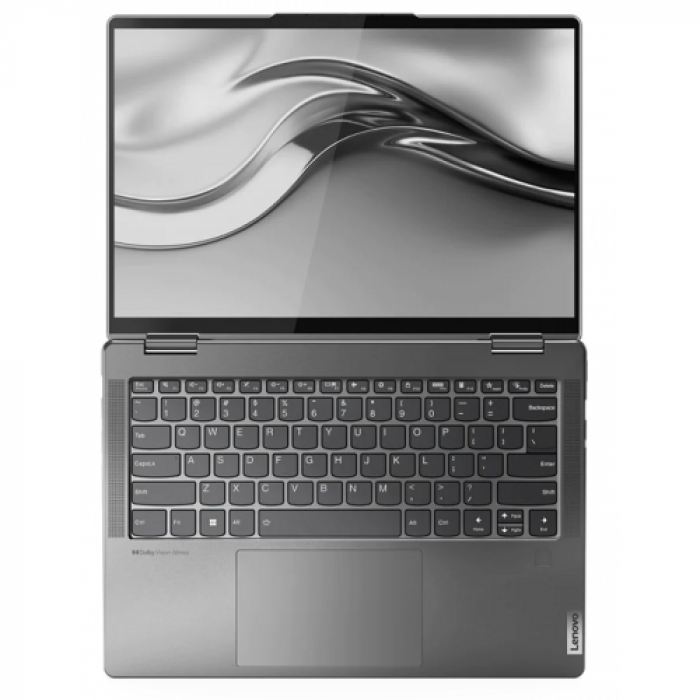 Laptop 2-in-1 Lenovo Yoga 7 14IAL7, Intel Core i7-1240P, 14inch Touch, RAM 16GB, SSD 512GB, Intel Iris Xe Graphics, Windows 11, Storm Grey