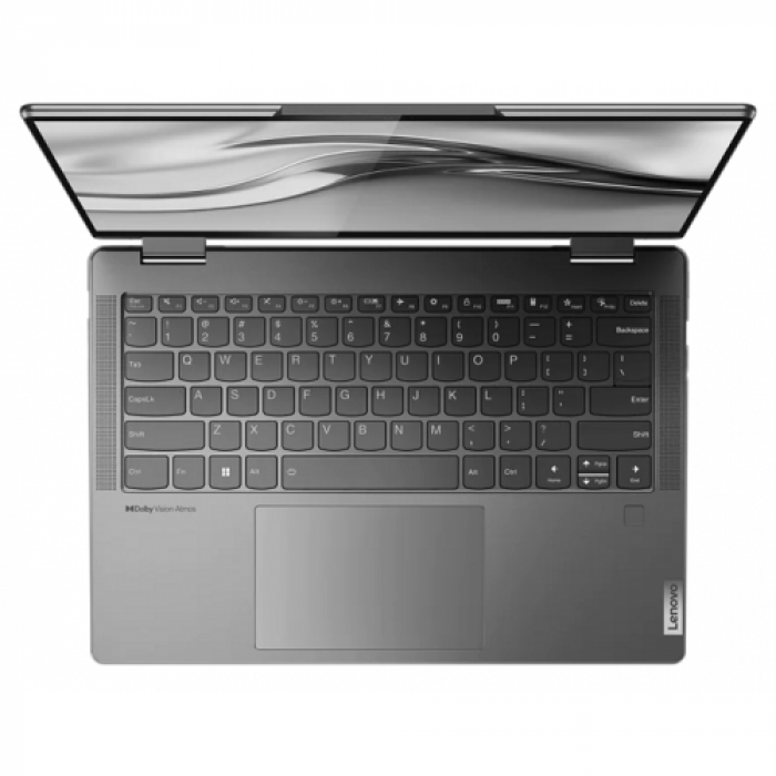 Laptop 2-in-1 Lenovo Yoga 7 14IAL7, Intel Core i7-1260P, 14inch Touch, RAM 16GB, SSD 512GB, Intel Iris Xe Graphics, Windows 11, Storm Grey