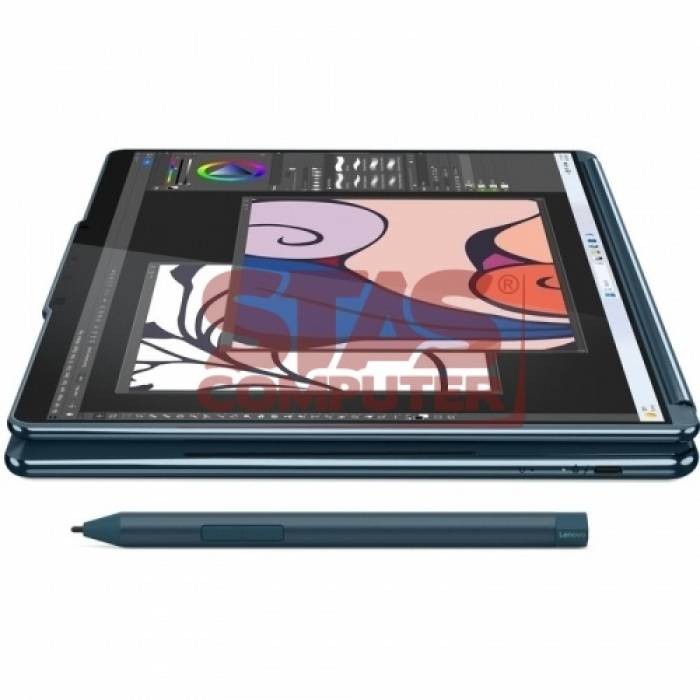 Laptop 2-in-1 Lenovo Yoga Book 9 13IMU9, Intel Core Ultra 7 155U, 2x 13.3inch Touch, RAM 16GB, SSD 1TB, Intel Graphics, Windows 11, Tidal Teal