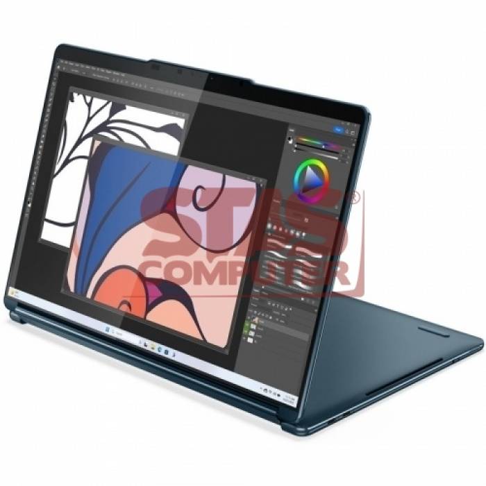 Laptop 2-in-1 Lenovo Yoga Book 9 13IMU9, Intel Core Ultra 7 155U, 2x 13.3inch Touch, RAM 16GB, SSD 1TB, Intel Graphics, Windows 11, Tidal Teal