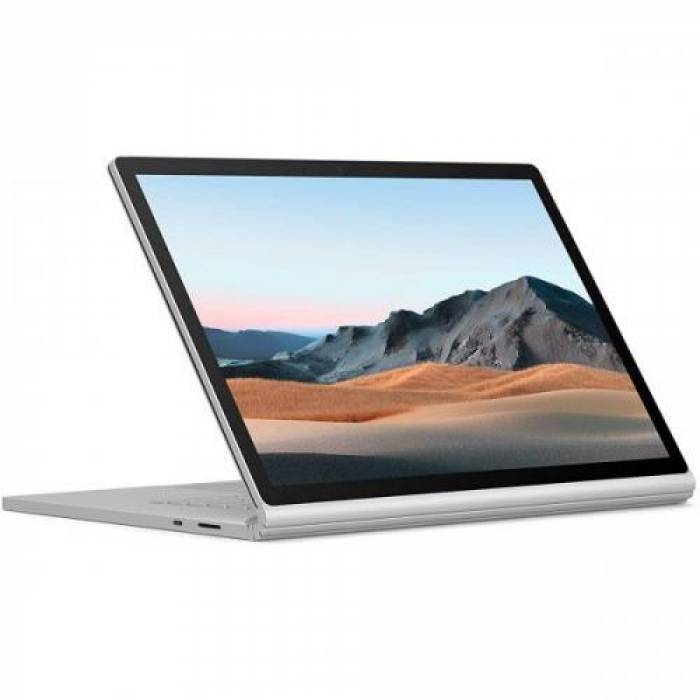 Laptop 2-in-1 Microsoft Surface Book 3, Intel Core i7-1065G7, 13inch Touch, RAM 16GB, SSD 256GB, nVidia GeForce GTX 1650 4GB, Windows 10, Platinum