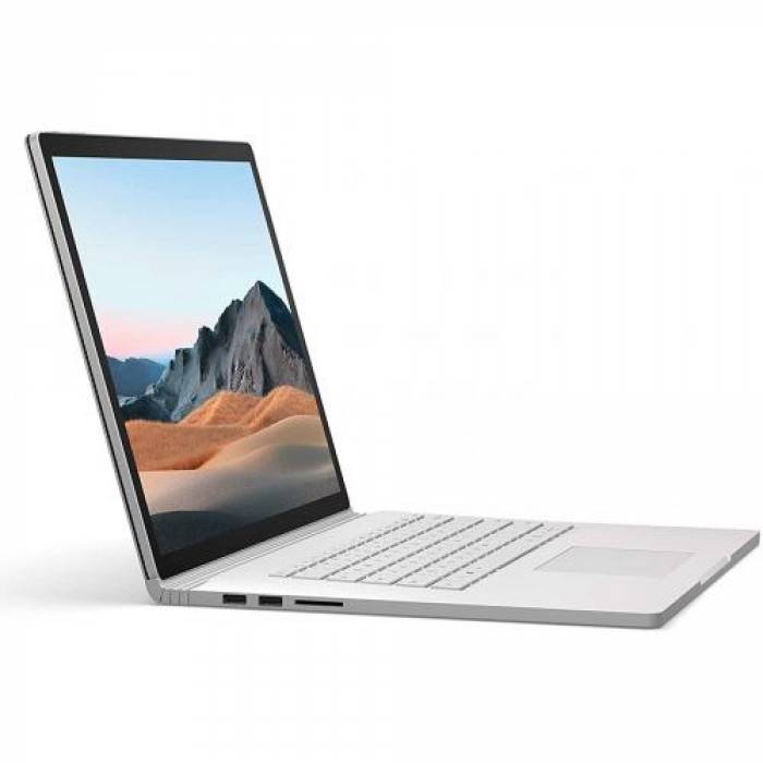 Laptop 2-in-1 Microsoft Surface Book 3, Intel Core i7-1065G7, 15inch Touch, RAM 16GB, SSD 256GB, nVidia GeForce GTX 1660 Ti 6GB, Windows 10, Platinum