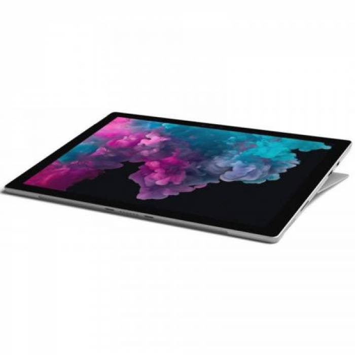 Laptop 2-in-1 Microsoft Surface Pro 6 KJT-00004, Intel Core i5-8250U, 12.3inch Touch, RAM 8GB, SSD 256GB, Intel UHD Graphics 620, Windows 10, Platinum