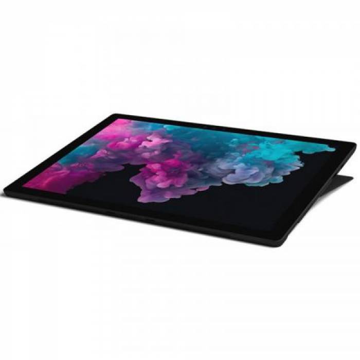 Laptop 2-in-1 Microsoft Surface Pro 6 KJU-00024, Intel Core i7-8650U, 12.3inch Touch, RAM 8GB, SSD 256GB, Intel UHD Graphics 620, Windows 10, Black
