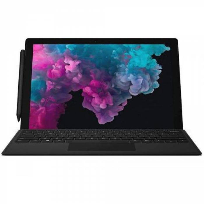 Laptop 2-in-1 Microsoft Surface Pro 6 KJU-00024, Intel Core i7-8650U, 12.3inch Touch, RAM 8GB, SSD 256GB, Intel UHD Graphics 620, Windows 10, Black