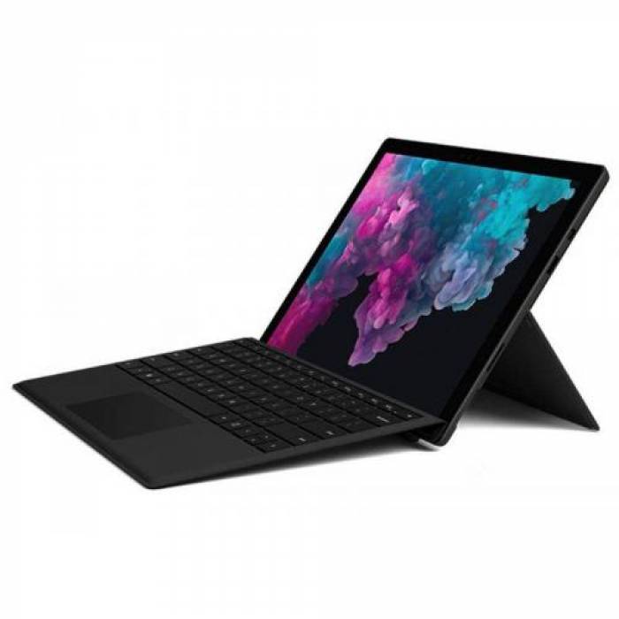 Laptop 2-in-1 Microsoft Surface Pro 6 KJU-00024, Intel Core i7-8650U, 12.3inch Touch, RAM 8GB, SSD 256GB, Intel UHD Graphics 620, Windows 10, Black