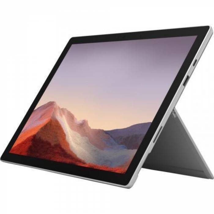 Laptop 2-in-1 Microsoft Surface Pro 7 PUV-00034, Intel Core i5-1035G4, 12.3inch Touch, RAM 8GB, SSD 256GB, Intel Iris Plus Graphics, Windows 10, Platinum