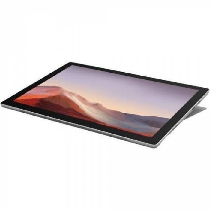 Laptop 2-in-1 Microsoft Surface Pro 7 PUV-00034, Intel Core i5-1035G4, 12.3inch Touch, RAM 8GB, SSD 256GB, Intel Iris Plus Graphics, Windows 10, Platinum